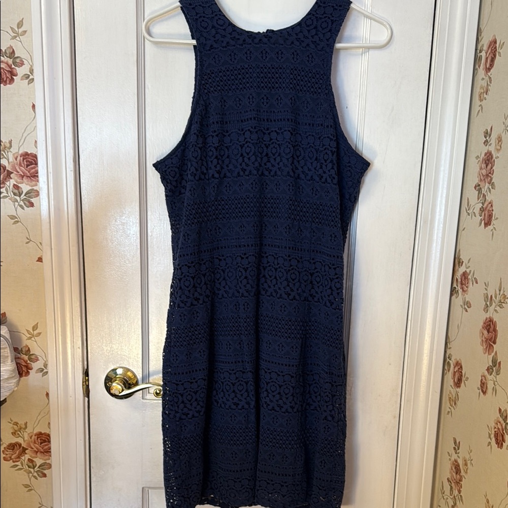 💙 Olive Street Navy Floral Lace Dress Sz XL NEW